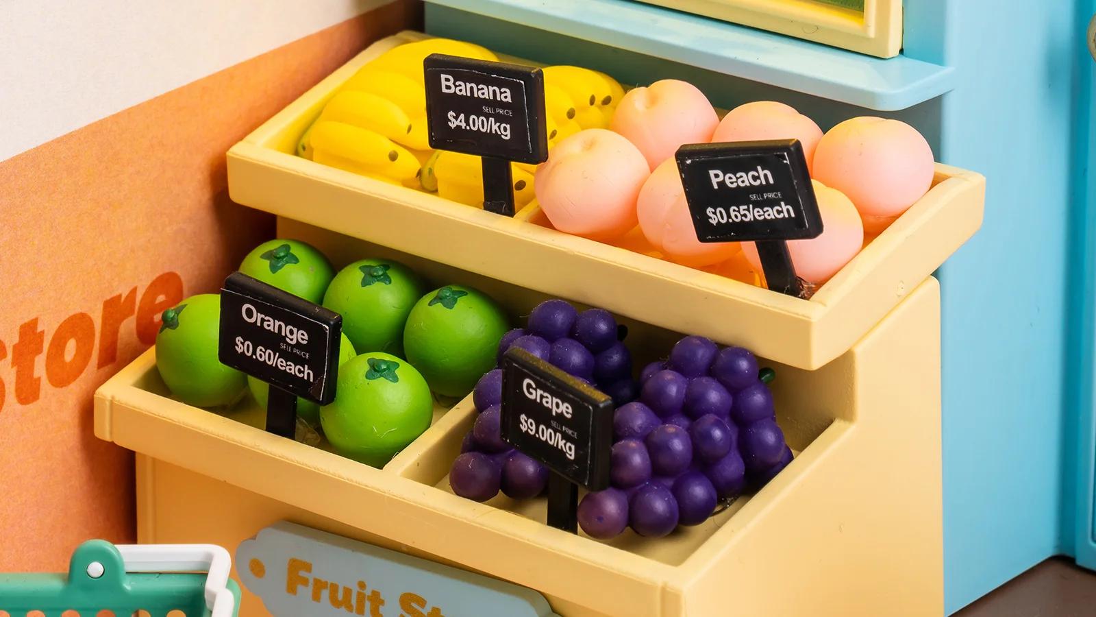 Rolife Super Creator Super Fruit Store Plastic DIY Miniature House Kit DW003