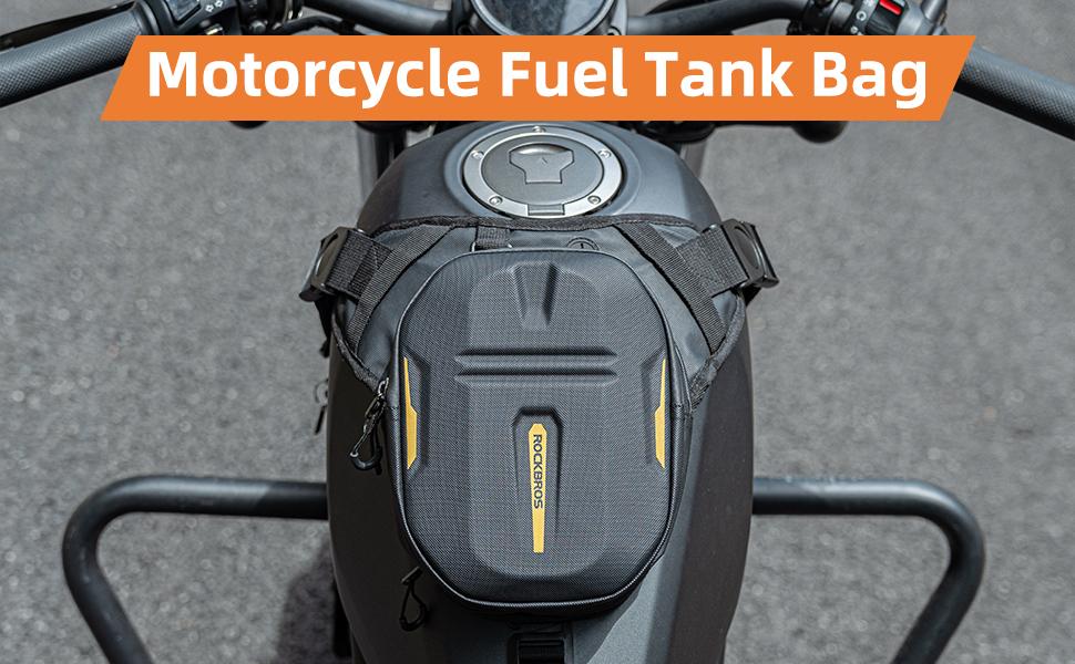 ROCKBROS Hard Shell Drop Leg Bag Motorcycle Waist Pack Magnetic Motorcycle Tank Bag Thigh Bags for Men Women Muti-functions for Cycling Hiking Running Camping Travel 10L Black