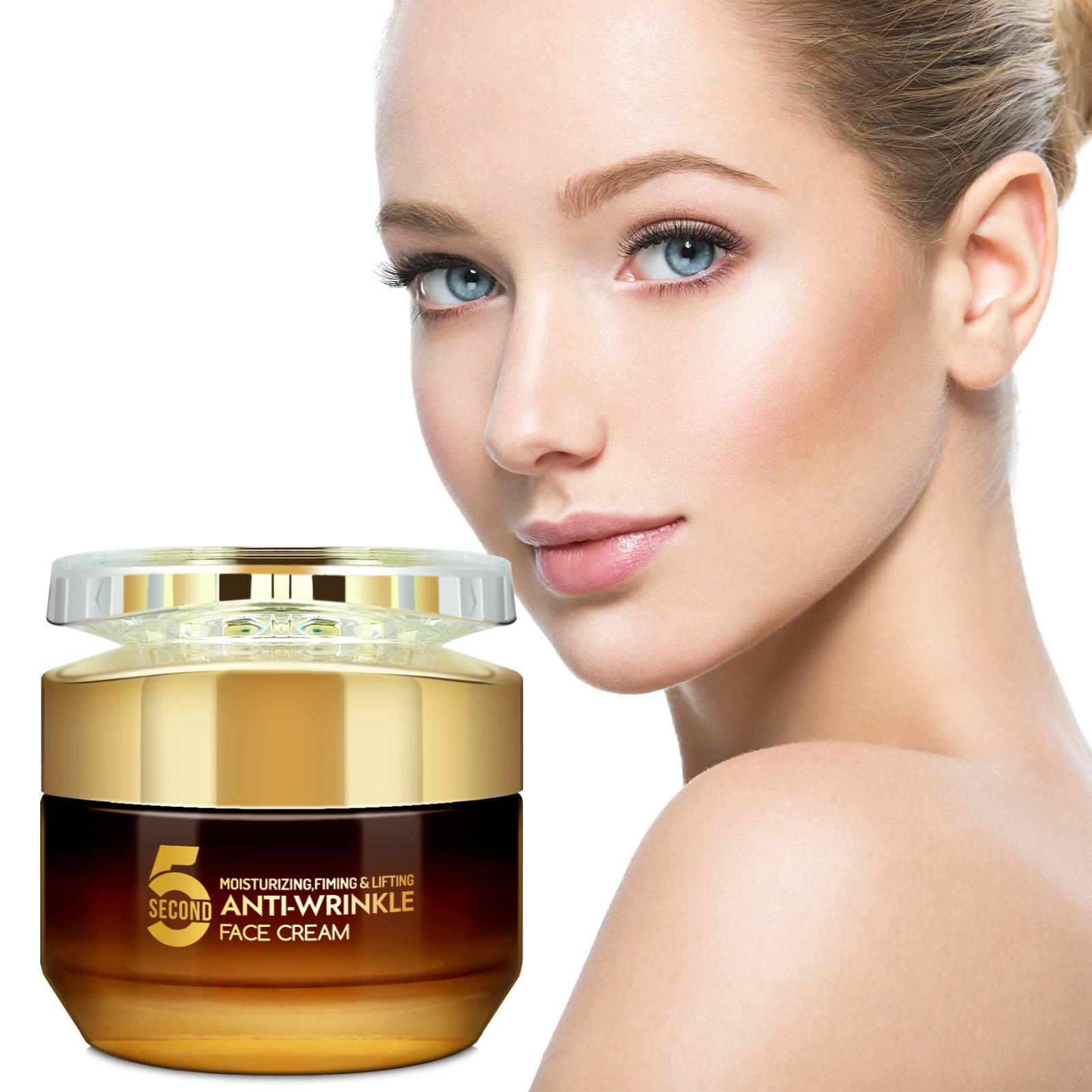 5-Second Anti-Wrinkle Face Cream, Repair Balm with Tea, Vitamin E, Shea Butter, Tightening Moisturizer for All Skin Types