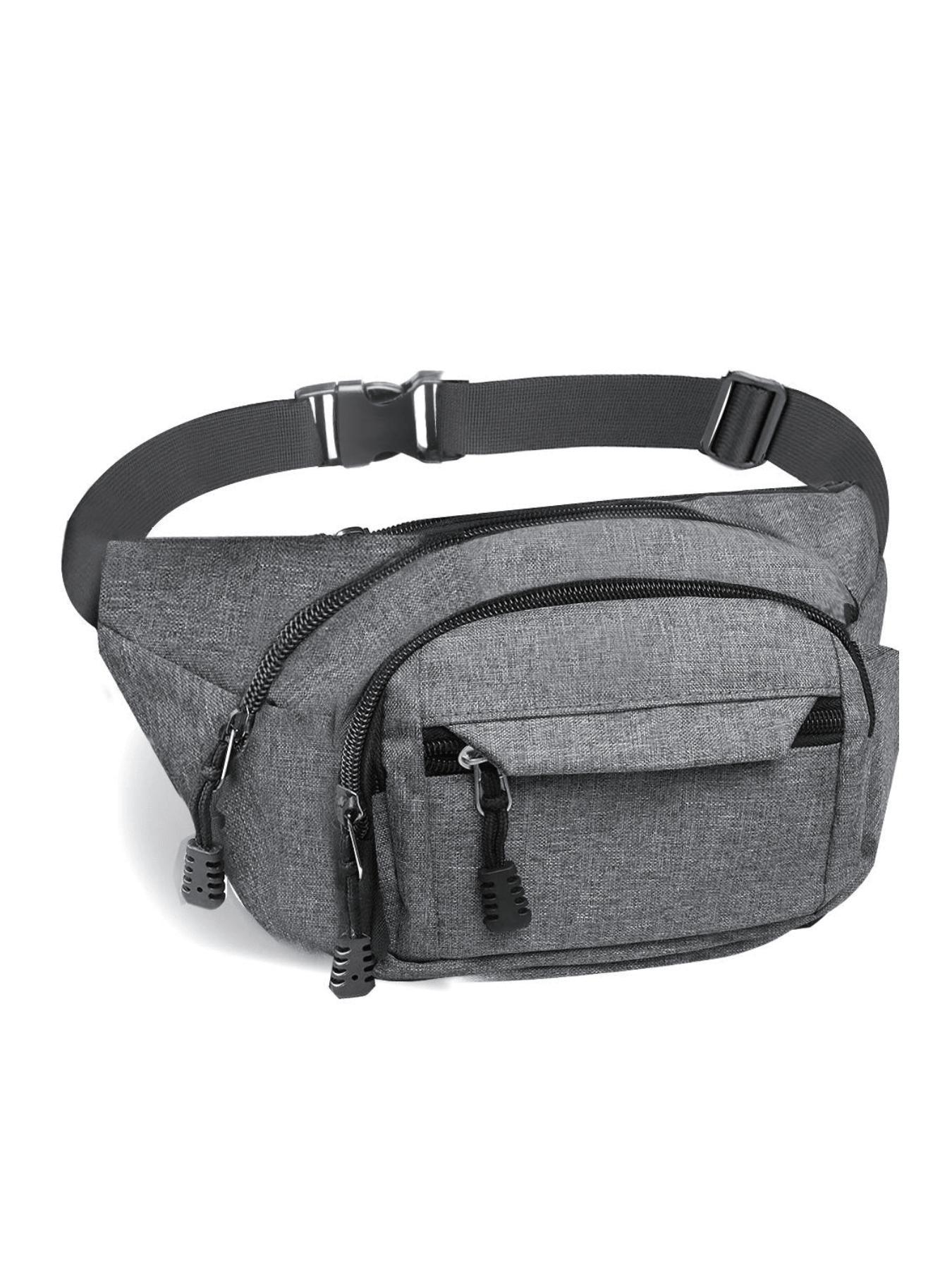 Waterproof Nylon Waist Bag for Men, Large Capacity Multi-Compartment Sports Chest Pack, Outdoor Cycling Phone Bag, New 2026 Model