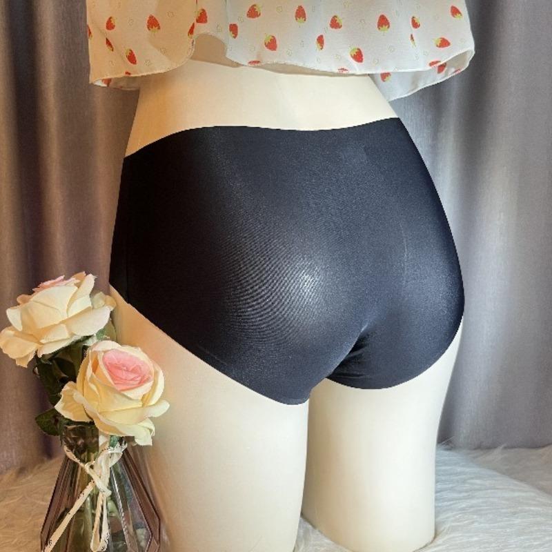 Women's Ice Silk Seamless Gaff Panty Apparel, Cotton-Lace Sexy Tucking Briefs for Transgender MTF Crossdressing, Open Back Underwear