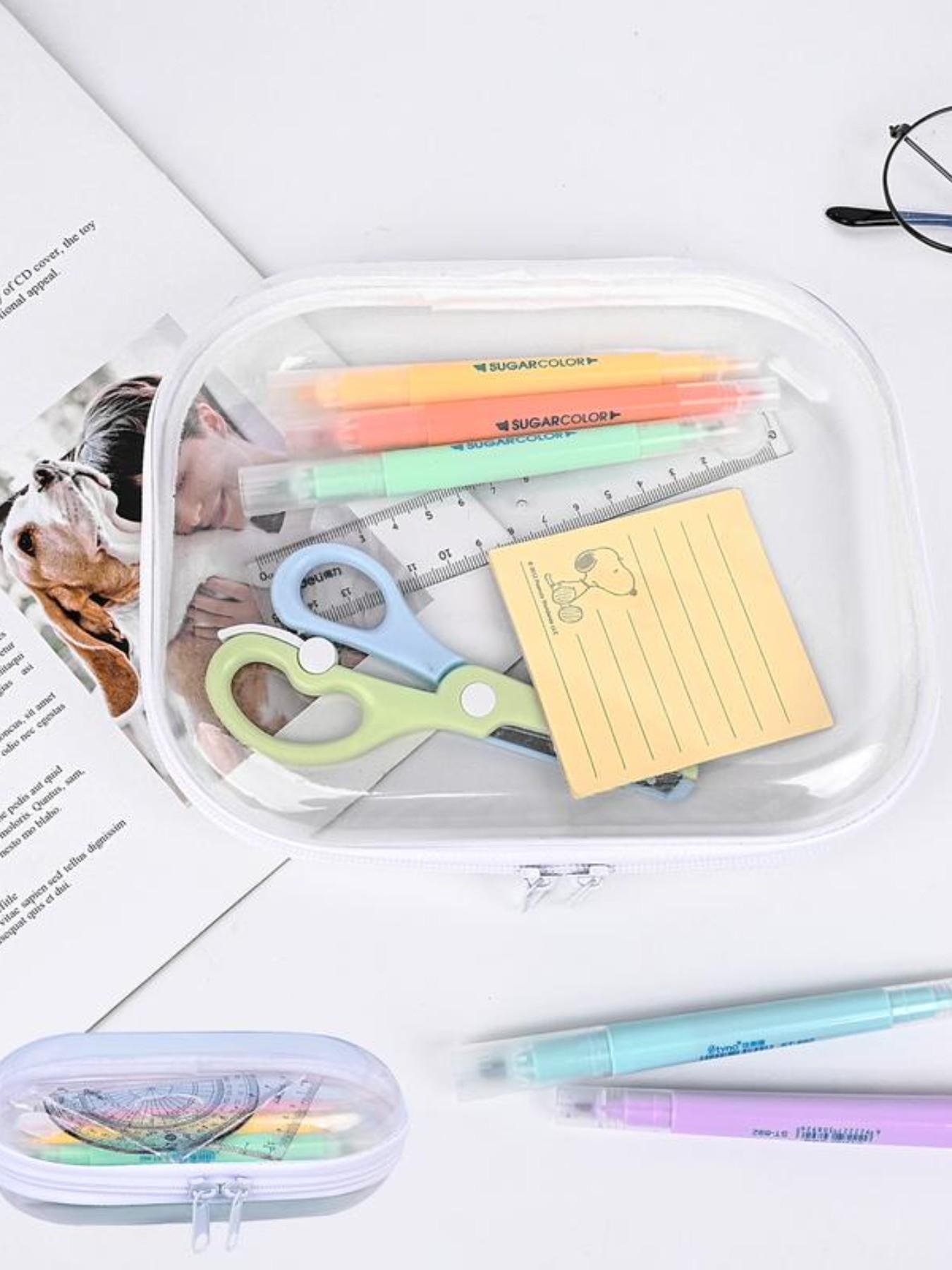 Advanced Transparent Hard Shell Zipper Case Set, 4-Piece PVC Storage Box, Portable Travel Organizer for Tools and Small Items