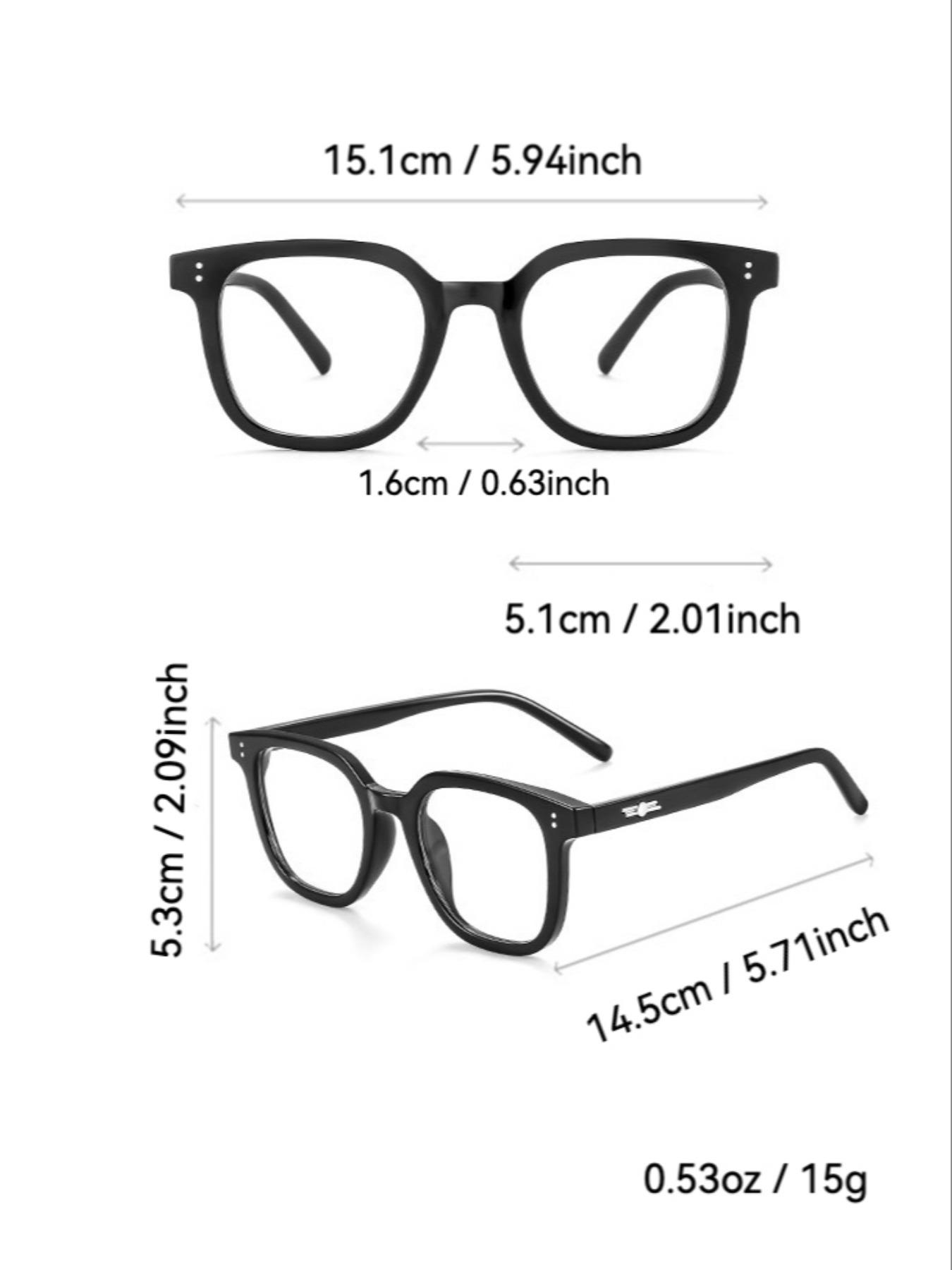Anti-Blue Light Glasses Tr90 Frame, Trendy Casual Frames, Rectangular or Round Design, Lightweight Comfortable UV Protection for Computer TV Phone Gaming Square Frames Eyeglass, Trendy Casual Eyeglasses, Lightweight Eyewear, Stylish Trendy Eyewear
