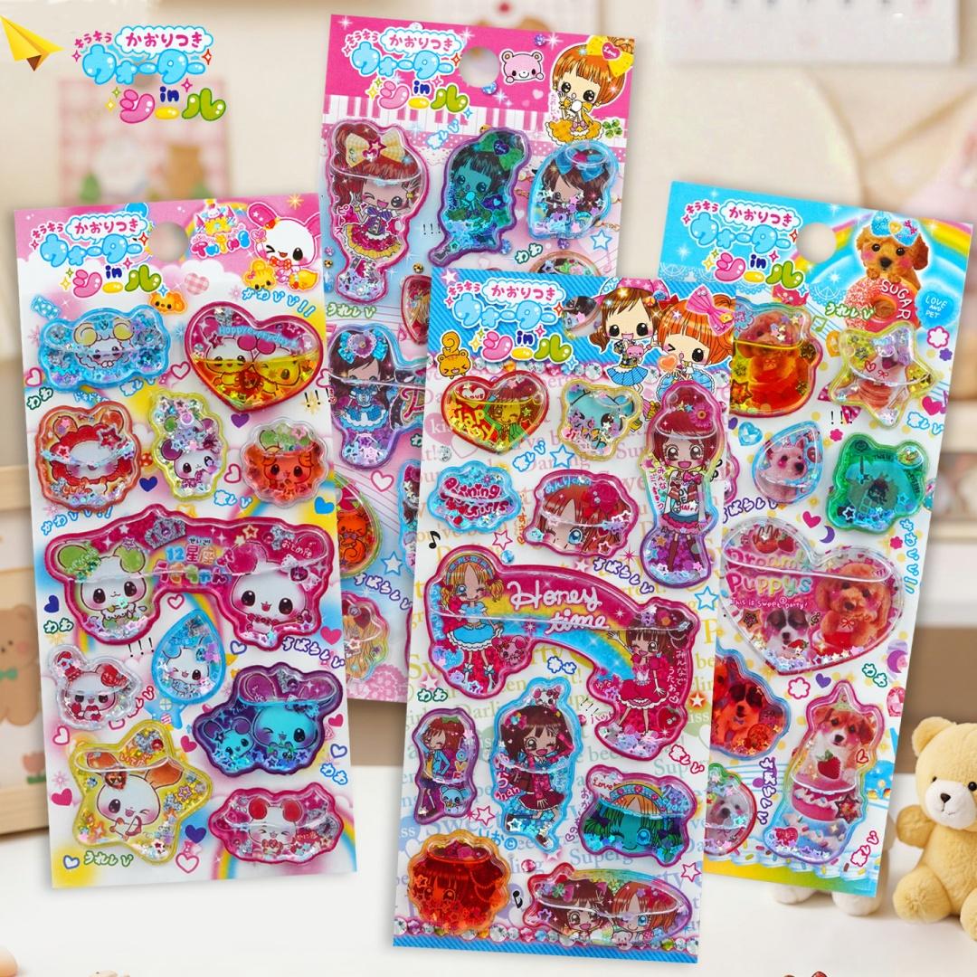 Cute Cartoon Bubble Sticker, Thick 3D Foam Decal, Girl & Bear Design, Phone Decoration, Notebook Planner DIY Decor, Adhesive Exchange