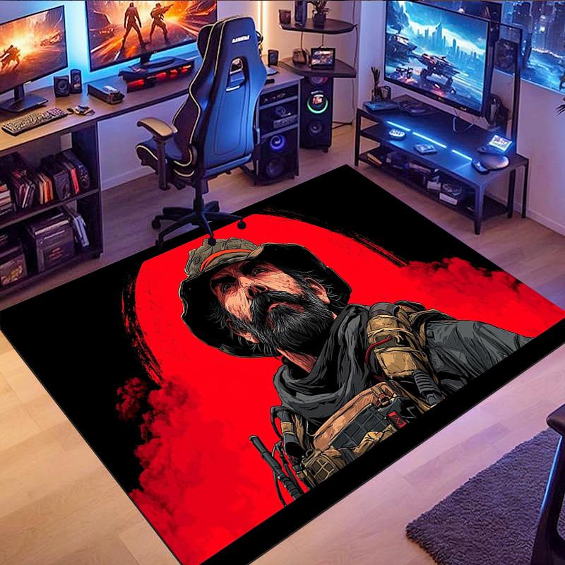 Call of Duty Steadfast Soldier Pattern Area Rug, Modern Area Rug, Office Chair Cushion, Game Chair Cushion, Suitable for Offices, Game Rooms, Entrance Halls, Living Rooms, Bedrooms, Hallways