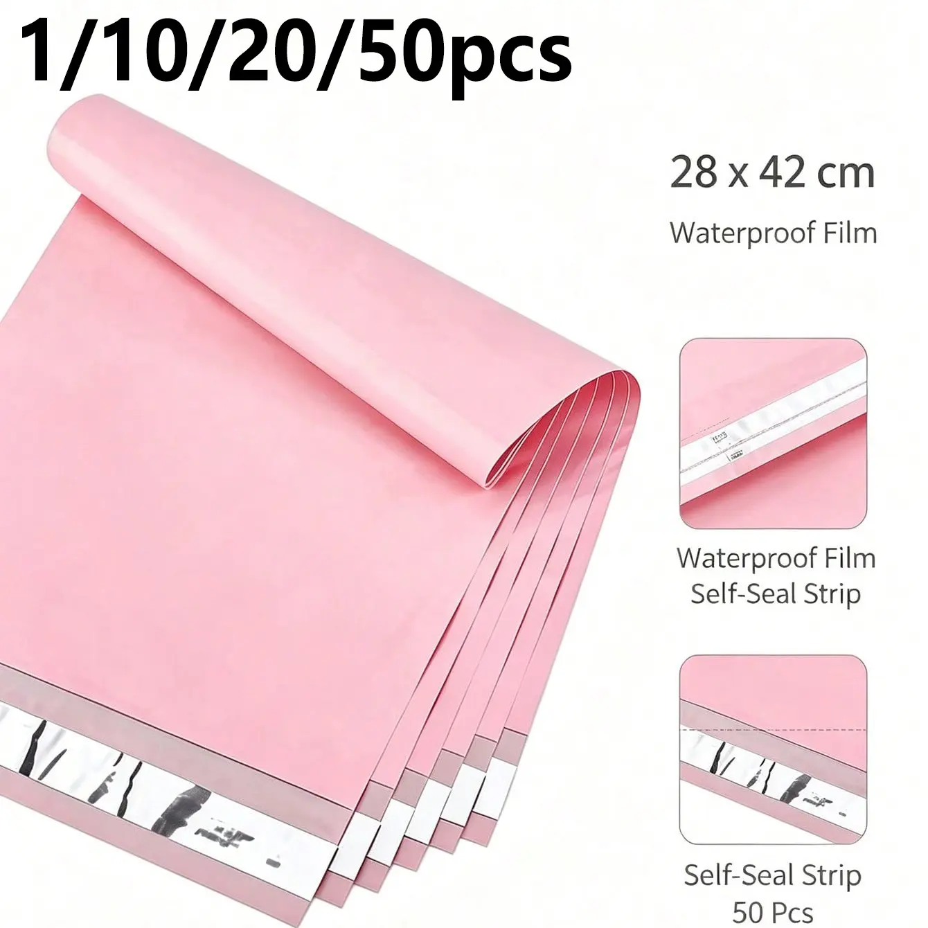 Plastic Shipping Bags, Thickened Tear-Resistant Mailer Pouches, Self-Seal Postal Bags, Durable Design for Safe Transport