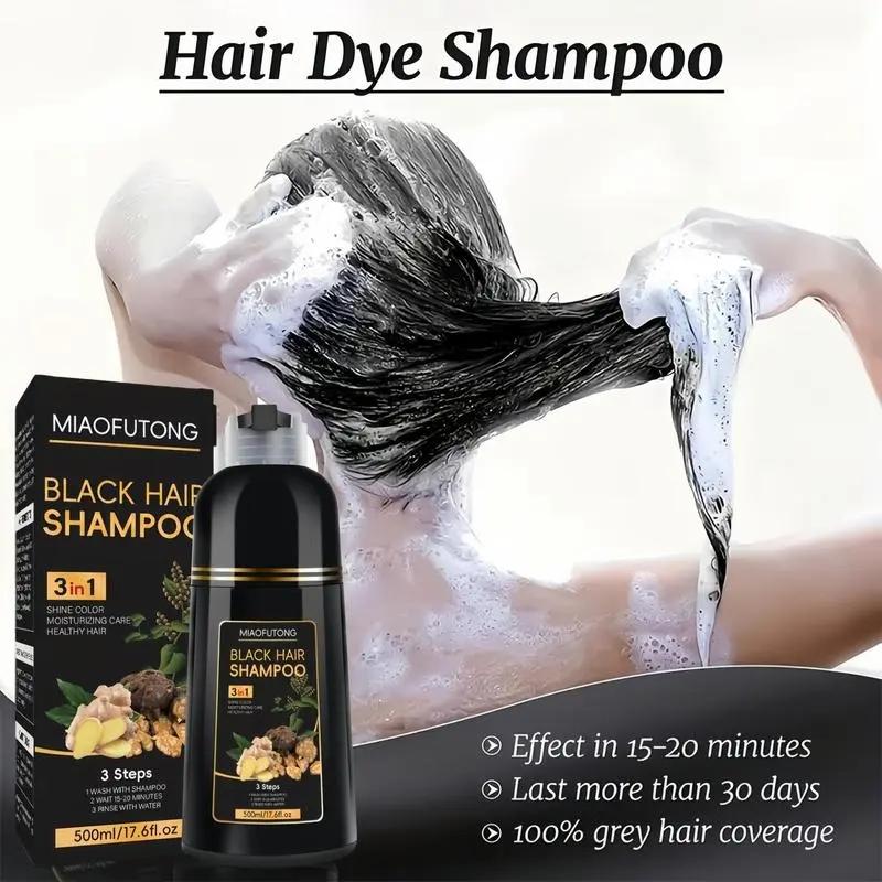 3-In-1 Hair Dye Shampoo, 1/2 Boxes with Natural Extracts, Moisturizing Nourishing Hair Dye Shampoo, Professional Hair Care & Styling for Men and Women