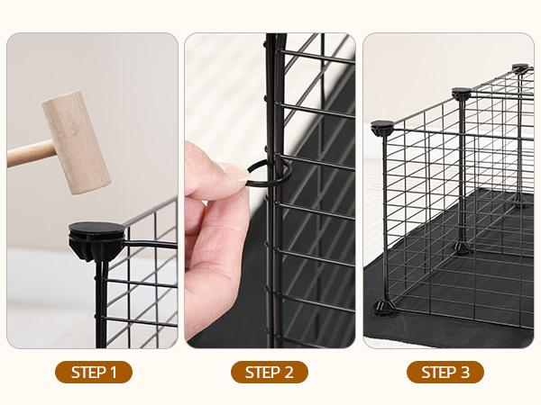 HOOBRO Guinea Pig Cage with Waterproof Mat, 24 Panels Small Animal Playpen, Rabbit Cage, Bunny Cage, Chicken Cage, Pet Playpen, Indoor Outdoor Yard Fence, 57 x 31.5 x 23.6 Inches, Black Hamster House HOOBRO Guinea Pig Cage with Waterproof Mat, 24 Panels Small Animal Playpen, Rabbit Cage, Bunny Cage, Chicken Cage, Pet Playpen, Indoor Outdoor Yard Fence, 57 x 31.5 x 23.6 Inches, Black Hamster House