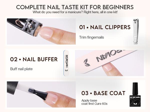 Morovan Poly Gel Nail Kit Starter Kit: 6 Colors Poly Nail Gel Kit with U V Lamp Best Valentine Gift For Her Complete Nail Extension Poly Gel Kit for Beginners