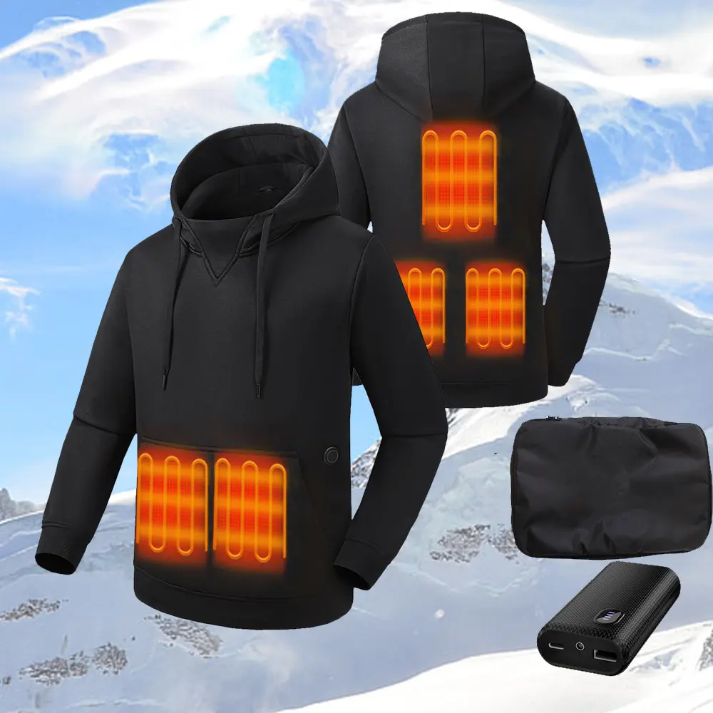 Men's Dual-Control Carbon Fiber USB Heated Waistcoat, 5-Zone Heating for Personalized Warmth, Machine Washable, Ideal for Outdoor Sports Hiking Skiing