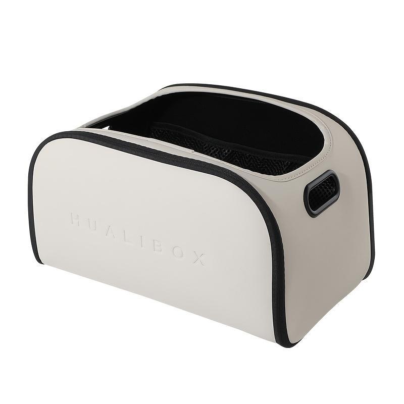 Luxury Leather Car Storage Box, Multi-Functional Organizer, Large Capacity Trunk Bin, Passenger Seat Compartment, Car Interior Essentials