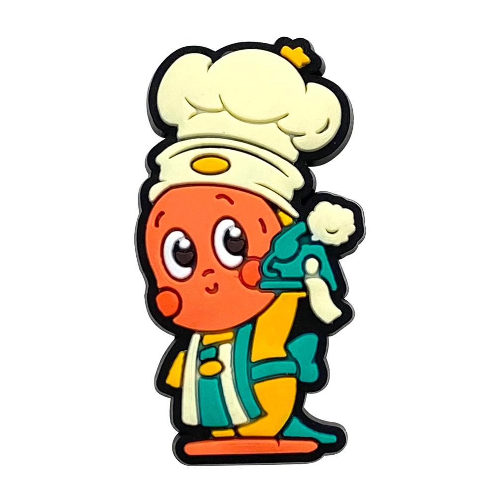 10pcs Cartoon Yellow Star Character PVC Shoe Accessories, DIY Waterproof Detachable Sandal Strap, Kids Christmas Gift, Party Style