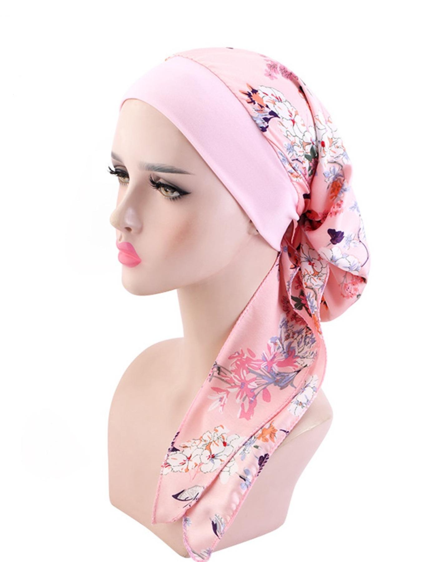 1pcs Rustic Style Silk-Like Headscarf Hat, Elastic Hairband Braided Hat, Pirate Hat, Chemotherapy Hat, Fashion Accessory