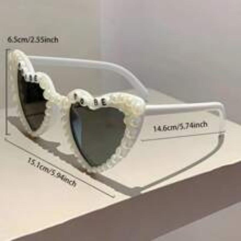 Wedding Bride Glasses with Artificial Pearl Decoration, Bridal Style Monochrome Glasses, Engagement Party Accessory, Bachelorette Gift