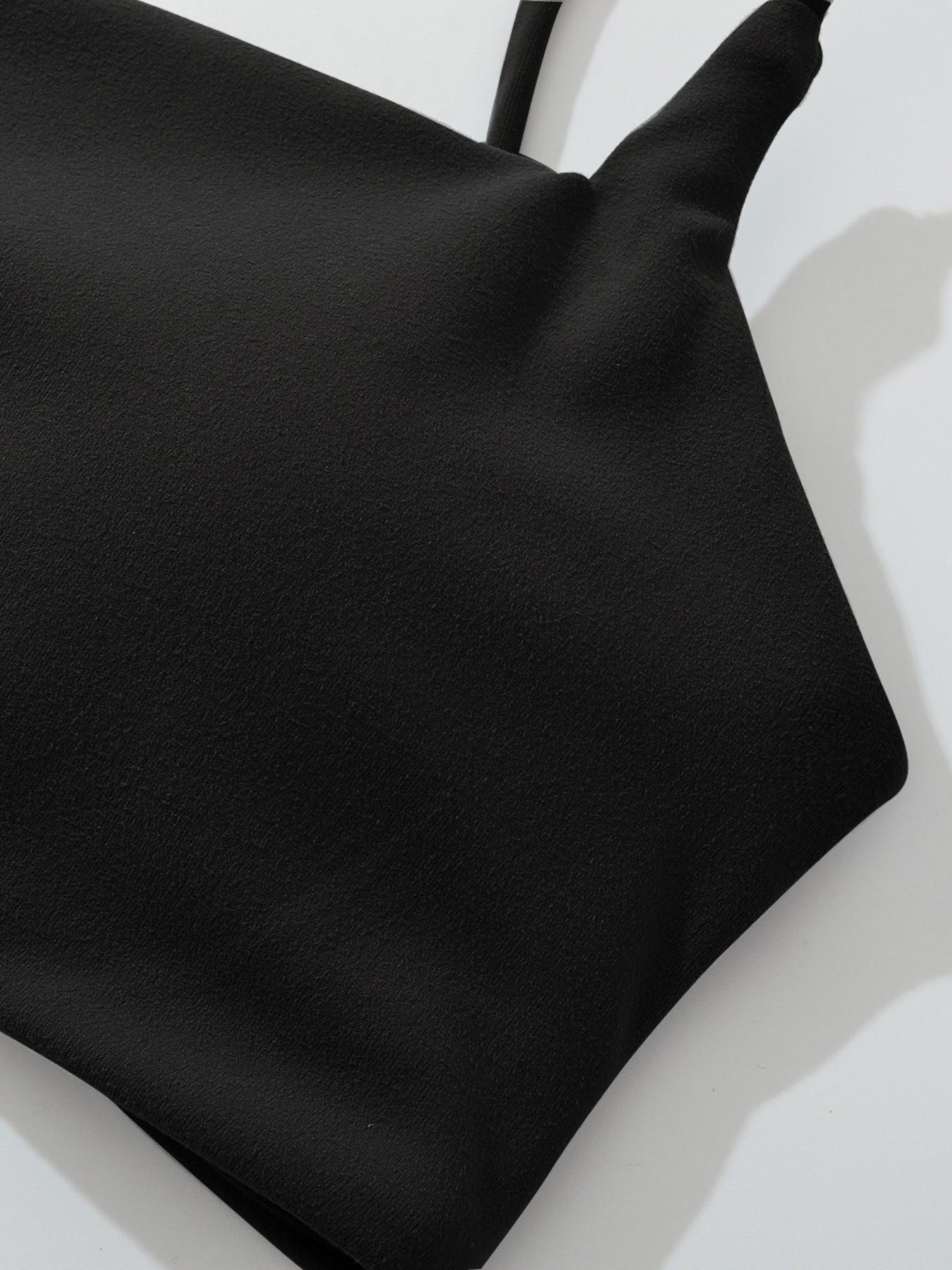 Women's High Elastic Breathable Plain Sporty Bra Set, Comfortable All-Season Casual Underwear, 5-Piece Pack, Wireless Design, Yoga Sports Bra