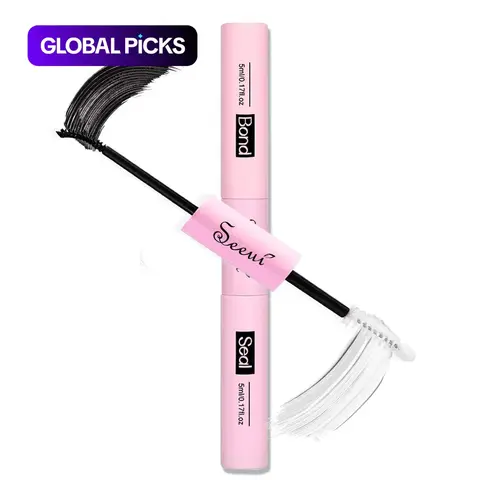 SEEUI Lashes Bond and Seal, Waterproof 10 mL Eyelash Glue Extension False Eyelash Adhesive 2-in-1 Long-Lasting Lash Adhesive, DIY Eyelash Extension for Beginners, Multiple Sets, Large Capacity