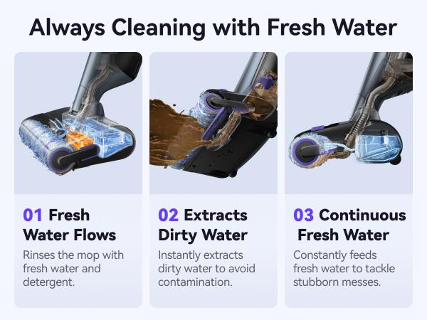 NARWAL S30 Pro Wet Dry Vacuum Cleaner with 20000Pa Suction, Cordless Vacuum Mop for Hard Floors, Tangle-Free Hair-Cutting, 180° Lie Flat, 194°F Self-Cleaning, Disposable Waste Bag, Edge Cleaning