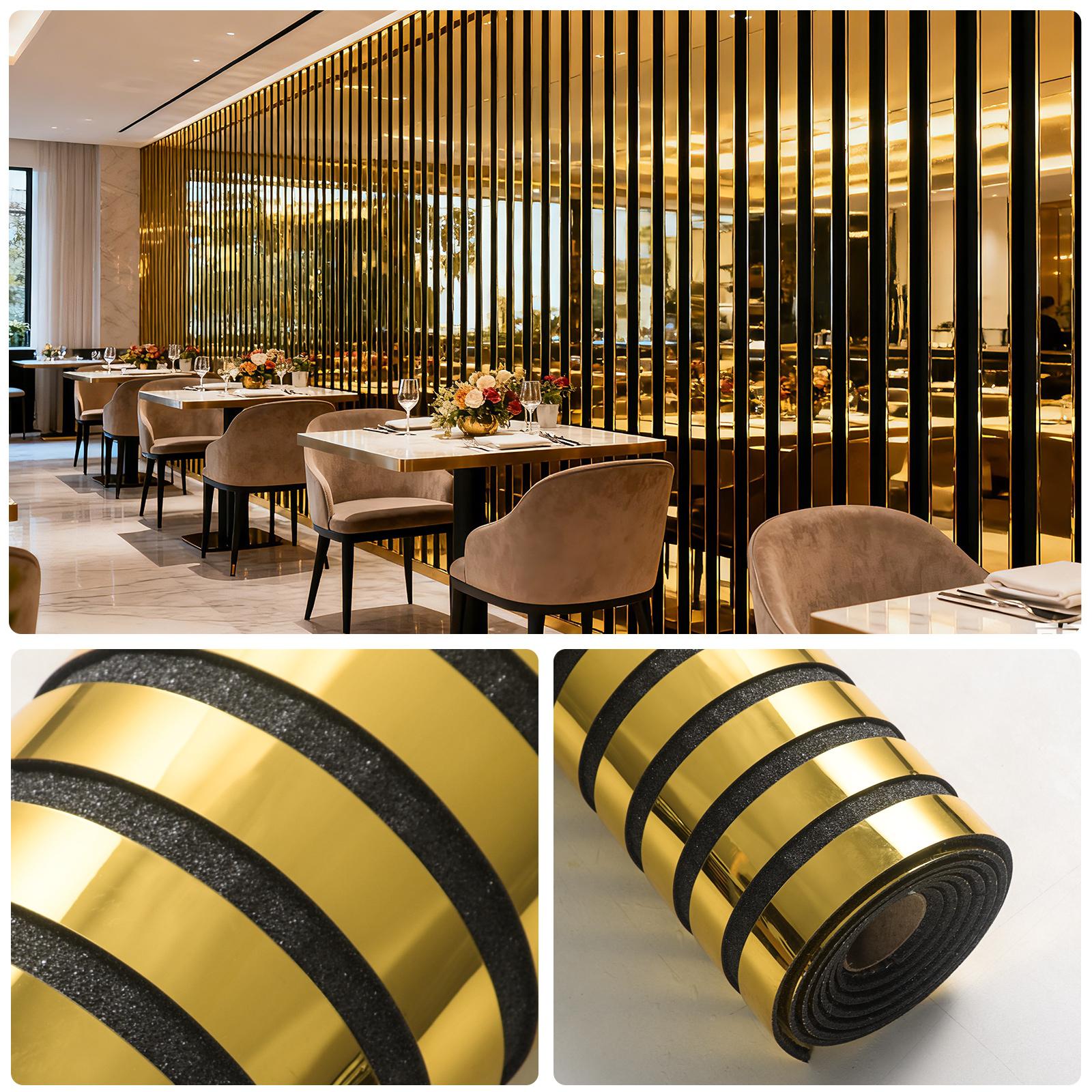 Thickened Retro 3D Framed Grooved Self-Adhesive Decorative Wallpaper with Glossy Metallic Surface, Easy to Peel and Stick, Removable and Waterproof, Ideal for Living Room Accent Walls and Kitchen Surfaces, Peel and Stick Wallpaper Designs