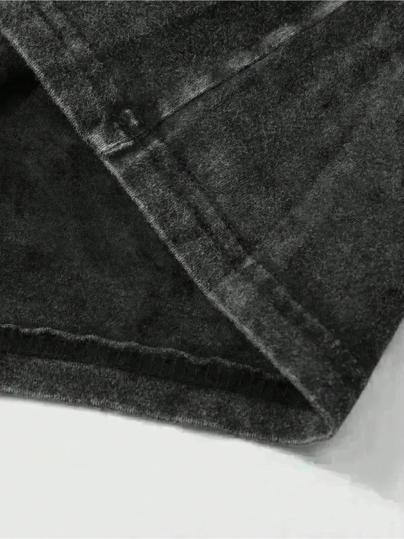 Vintage Washed Loose Fit T-Shirt, Dual-Sided Tropical Surf Print, Y2K Retro Street Style, Summer Beach Vacation Top, Unisex Cartoon Pattern