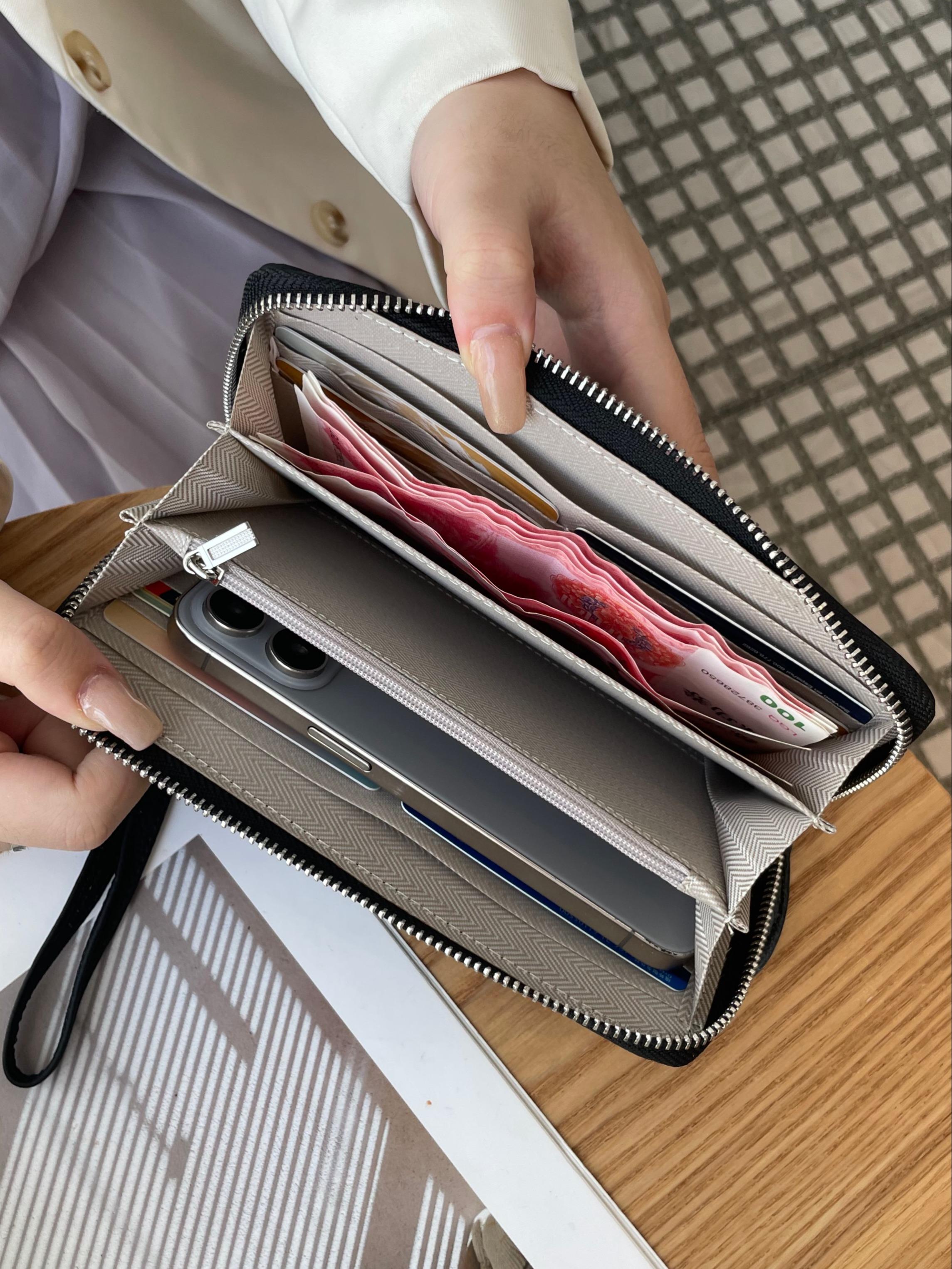 Women's Genuine Leather Wallet New Simple Versatile Fashion Long Purse Ladies Top Layer Cowhide Handbag High-End Durable Fashion Wallet