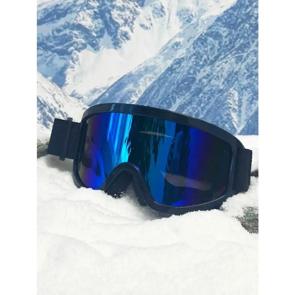Unisex Large-Frame Polycarbonate Ski Goggles, TPU Frame Outdoor Active Sports Eyewear, Day-Night Versatile Lens, Fog Free Padded Windproof Comfortable Fit for Skiing, Snowboarding