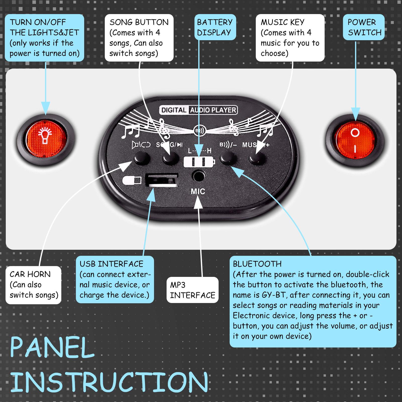 【Akeleo】12V Electric Wiggle Car with Pedal, 2 in 1 Wiggle Car Ride On Toys for Kids Ages 3 and Up, Anti-Rollover Flashing Wheels, Bluetooth, Music2,Halloween&Christmas gifts,Devil Drift Car,whiteelephantgift