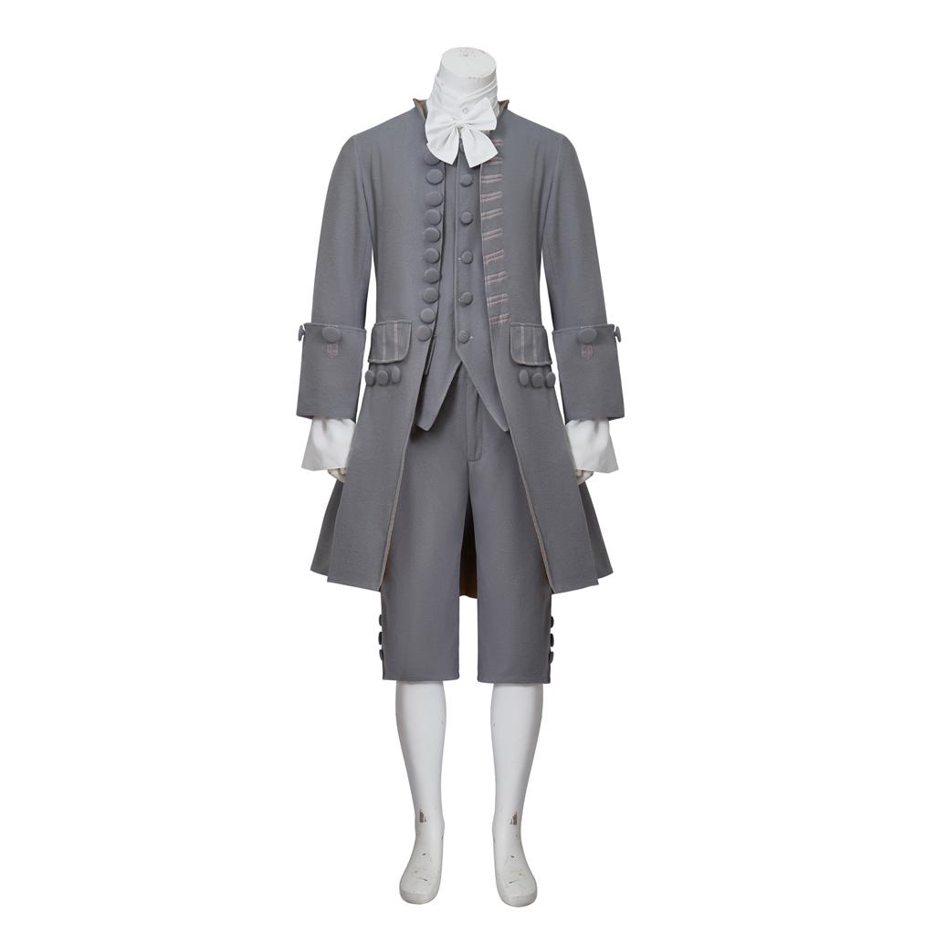 Men's medieval regency period swallowtail vest suit, Victorian Rococo style clothing, full uniform set