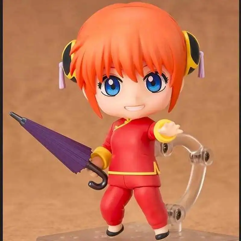 #2462 Gintama Gintoki Kagura Q Articulated Interchangeable Face Figure Collectible Toy Desktop Ornament Birthday Holiday Gift Popular toys 2026 Hot selling toys