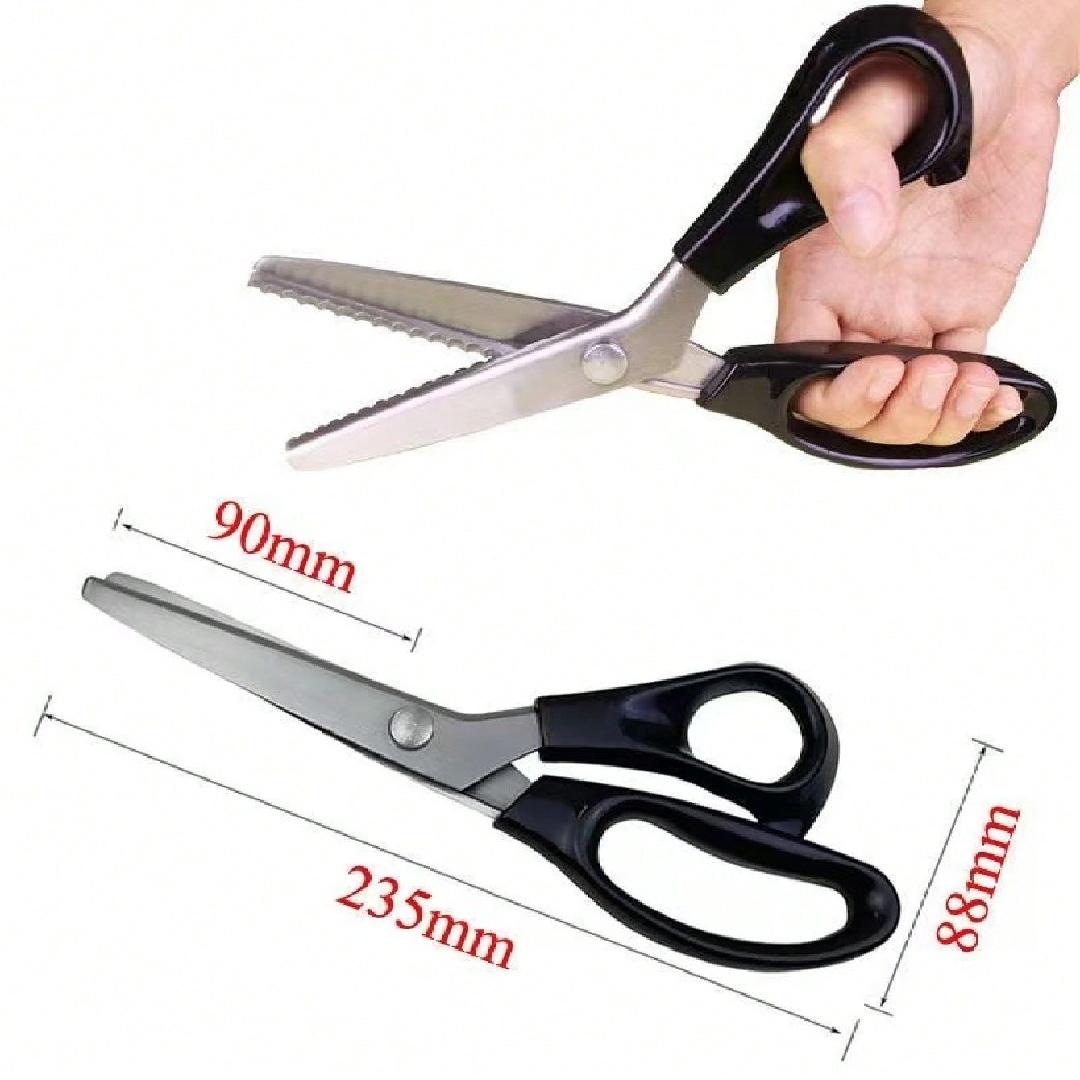 3 5 7mm Fabric Dressmaking Scalloped Edge Pinking Shears, Precision Cutting Tool for Sewing Projects, Sewing Tools, Durable & Reliable Design