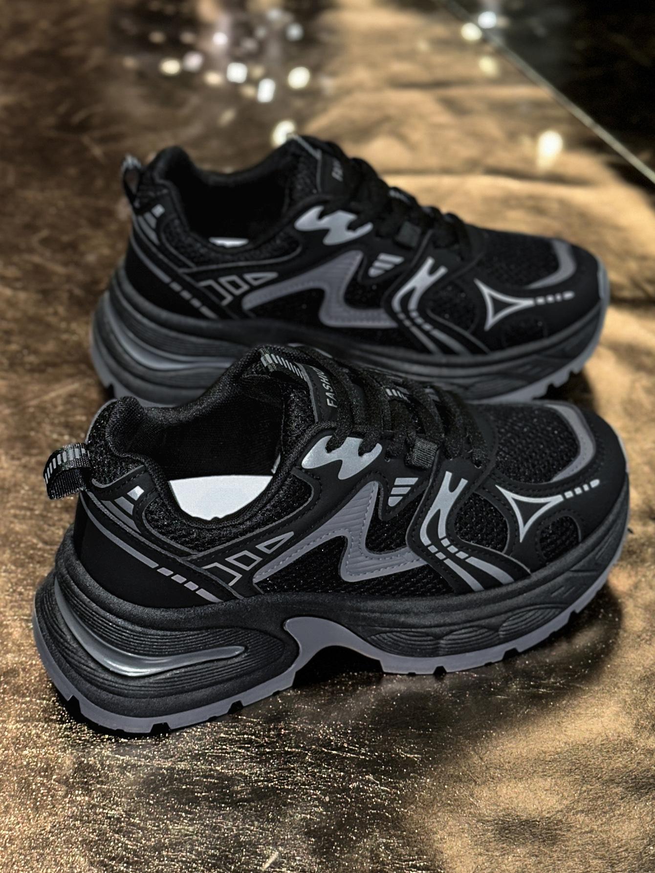 New Women's Chunky Sole Sports Shoes, Casual Dad Sneakers, Lace Up Sneakers, Athletic Shoes, Women's Fashionable Comfortable Breathable Shoes for All Seasons