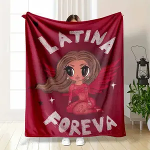 Latina Angel Flannel Blanket Vibrant Red Aesthetic Heart And Wings Print Ultra Soft Lightweight Cozy Fleece Throw Perfect For Bedroom Bedding Living Room Sofa Couch Travel Outdoors Suitable as a gift sizes 60*80,30*40 ,40*50 50*60