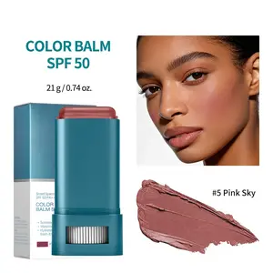 Sunscreen Cream Blush, Micro-Glossy Cheek Color, Gentle Long-Lasting, Moisturizing, Waterproof, Dual-Use Lip and Cheek Blush