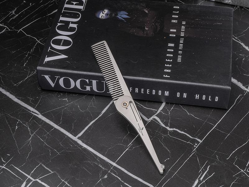 Boundless Voyage Titanium Hair Comb, Ultra-Light Portable Massage Bang Beard Comb, Anti-Static Metal Comb, Styling Tool, Hair Styling Tools, Combs For Hair Stylist, Barber Comb