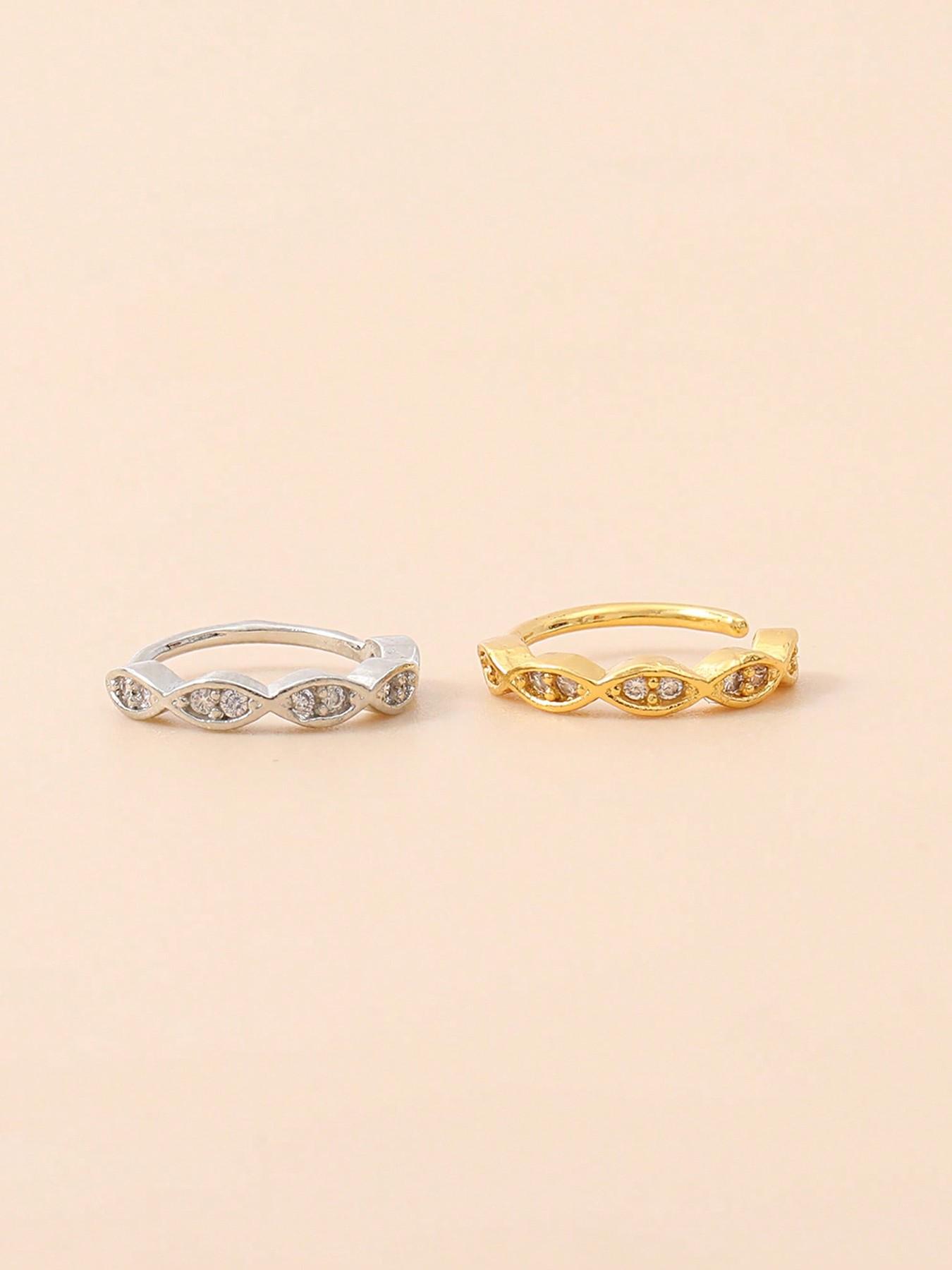 4pcs Minimalist Fashion Nose Rings & Studs for Women, Copper Alloy Plum Blossom Design, Casual Style, All Seasons, Party Gift