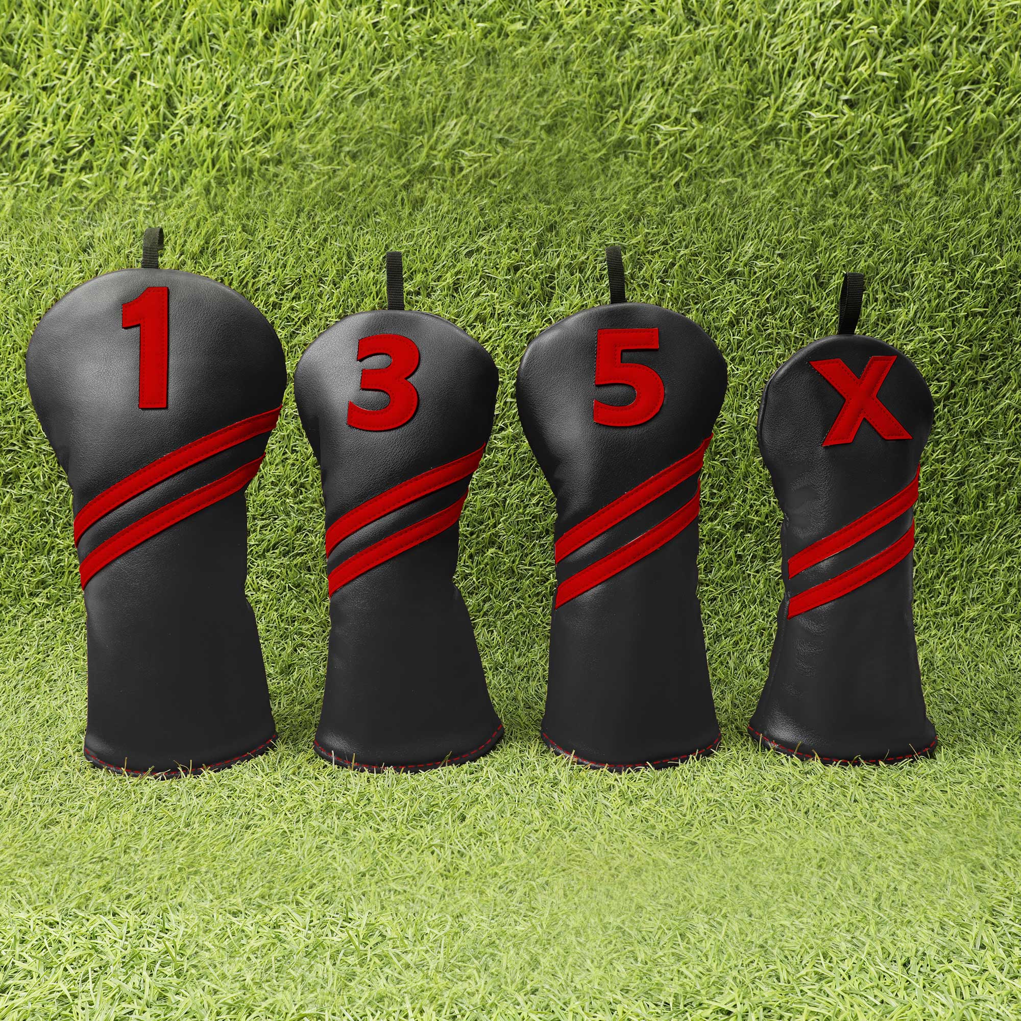 1 golf club cover,Simple classic striped design,suitable for drivers, fairway and hybrids,available in 5 colors