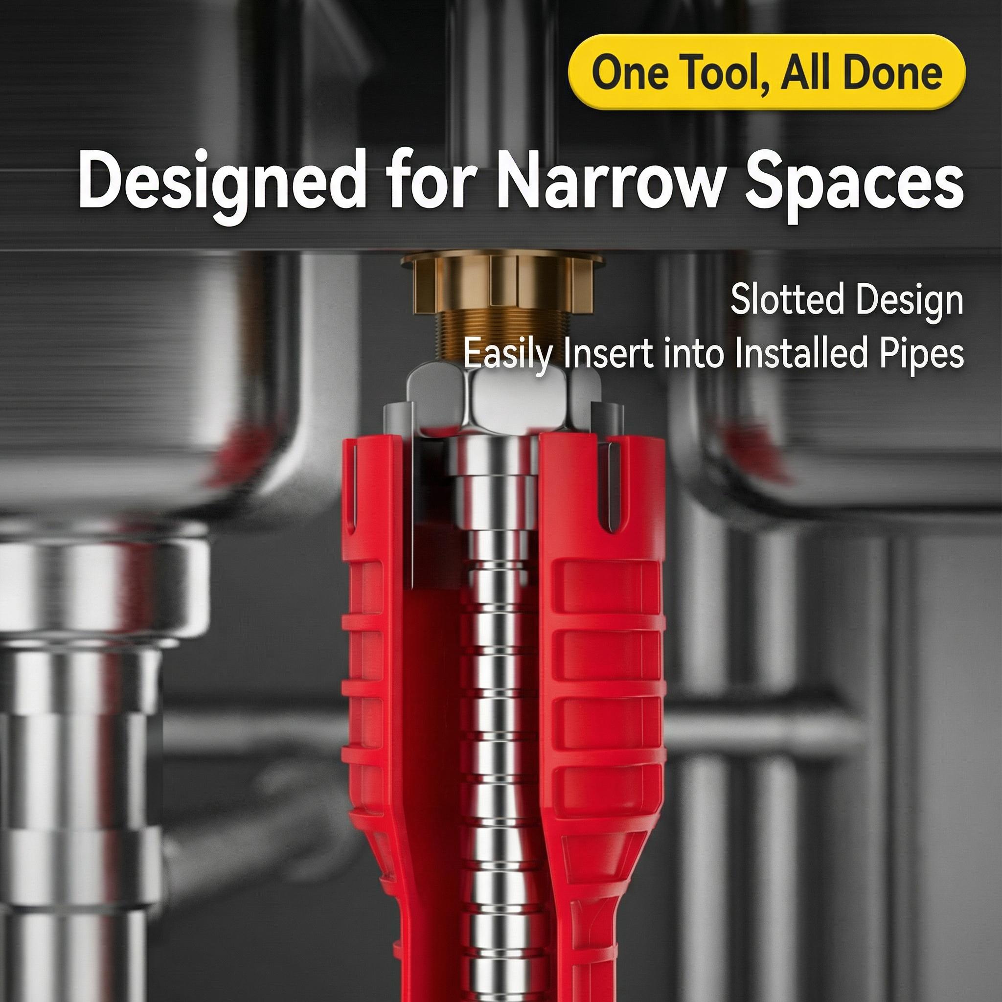 14-In-1 Multi-Function Bathroom Wrench, Toilet Sink Kitchen Plumbing Faucet Installation Repair Tool, Essential Handyman Kit