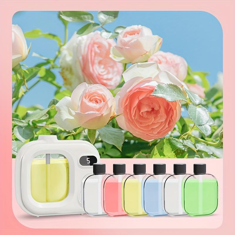 Intelligent aromatherapy machine, 5-speed automatic timed fragrance, containing 1/3/6/8 bottles of essential oils, bedroom and bathroom deodorizing, fresh air fragrance machine, essential art decoration for office, bedroom and bathroom,