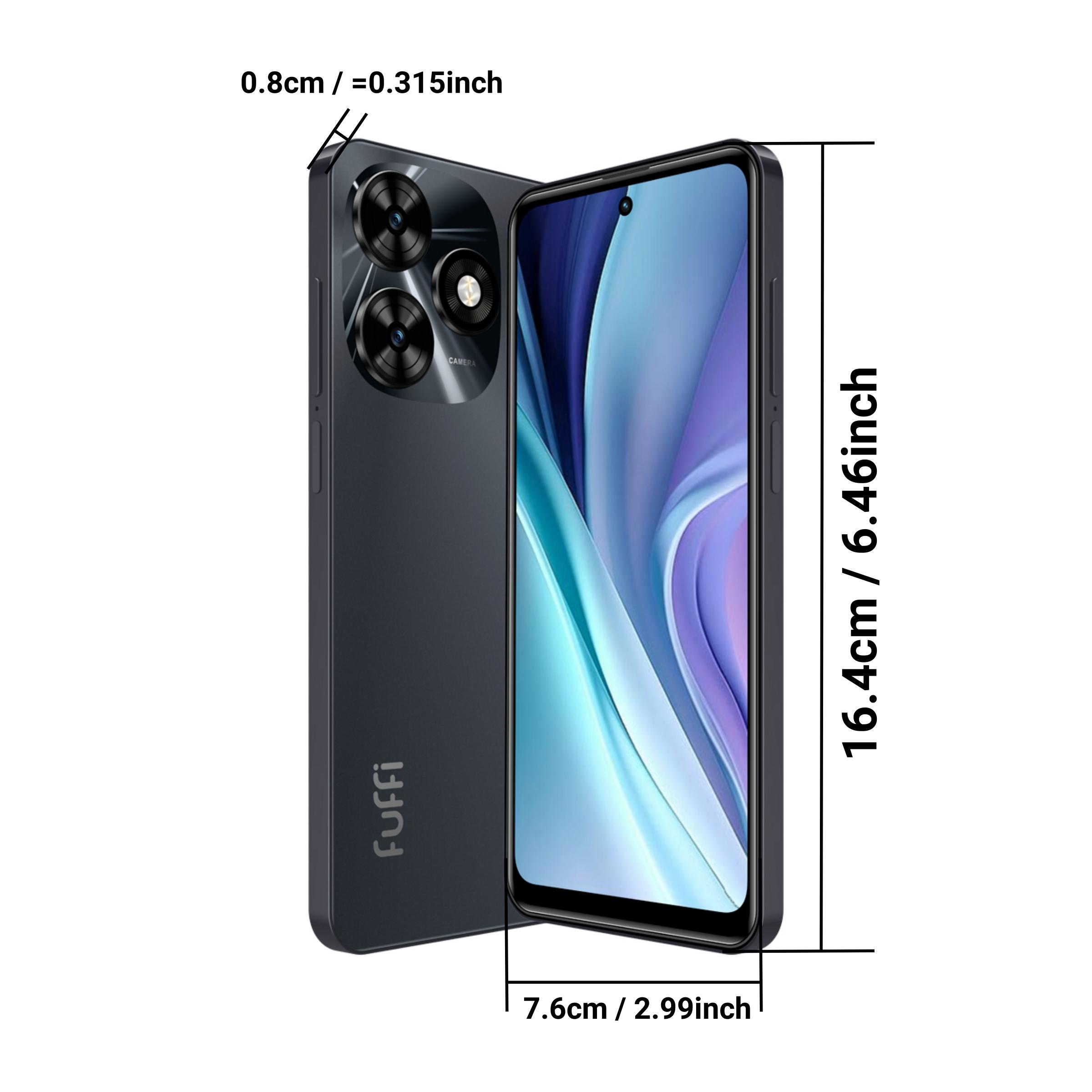FUFFI Fashionable Smartphone, Global 4G Network, Dual-SIM Dual-Standby, 6.56-Inch HD Screen, Quad-Core Processor, 3GB RAM + 32GB ROM, 3100mAh Battery, Android 10 Phone