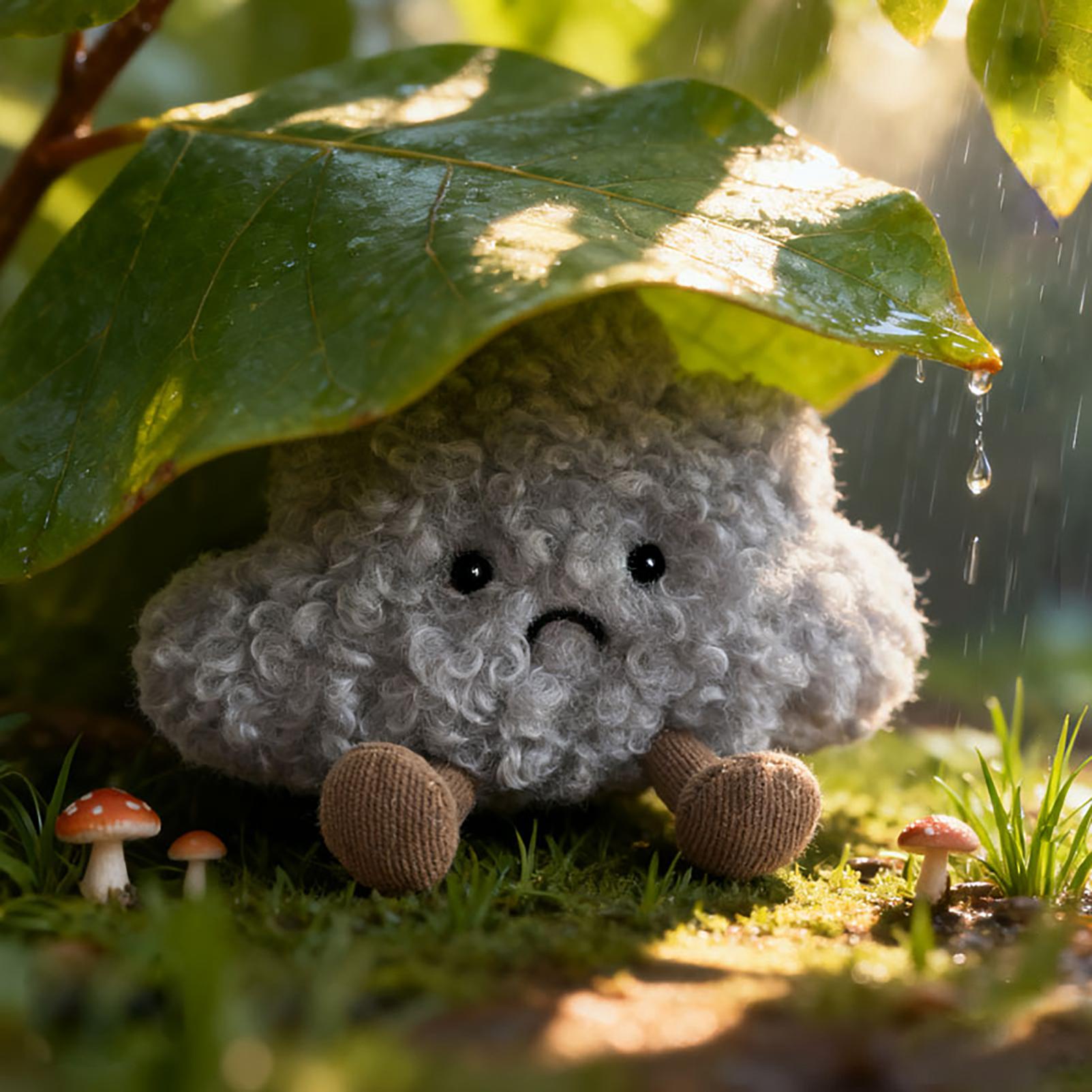 Cute Storm Little Dark Cloud Plush Toy, 16cm/6.3in Soft Curly Doll, Ideal Baby Comforter & Creative Birthday Gift, Soft Cuddly Gift, No Battery Required