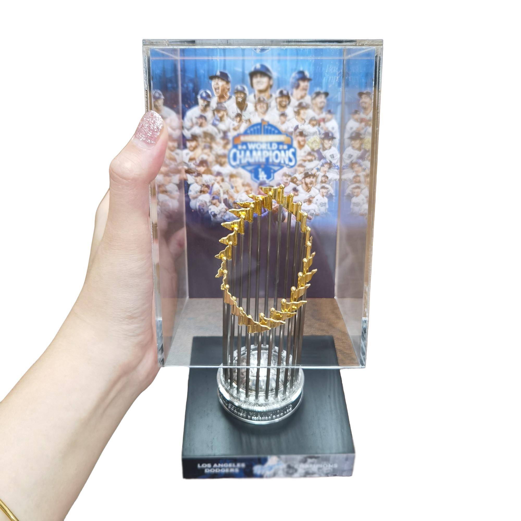 1990-2025 American Baseball Champion Trophy Set With Display Case Fan Gift, Perfect for Collectors and Sports Enthusiasts