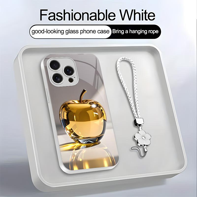Luxury Crystal Apple Phone Case Metallic Cover with Lanyard for iPhone 17/16/15/14/13 Pro Max and Samsung S25 Ultra -- 975