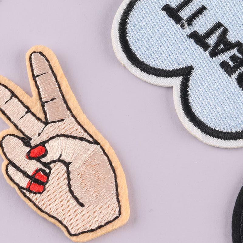 10pcs Colorful Embroidered Patches DIY for Clothes Hats Bags, Vintage Sew-on Badges for Repair or Decoration