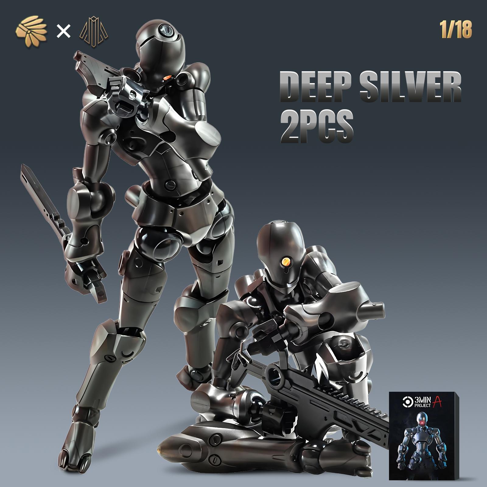High-End 1/18 Scale Mecha Super Flexible Model Kit, 9.6cm Pocket Robot Assembly, High Precision DIY Mecha, Includes Metal Transparent