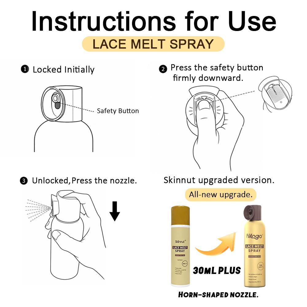 Hilogo Lace Melt Spray for Wig Install | Strong Hold & Natural Hairline Lace Melting Spray for Ashy Lace - Sweat-Proof & Slay-Proof Haircare Spray 6.09 FL OZ 180 ML#SummerWins #DealsforYouDays Hilogo Lace Melt Spray for Wig Install | Strong Hold & Natural Hairline Lace Melting Spray for Ashy Lace - Sweat-Proof & Slay-Proof Haircare Spray 6.09 FL OZ 180 ML#SummerWins #DealsforYouDays
