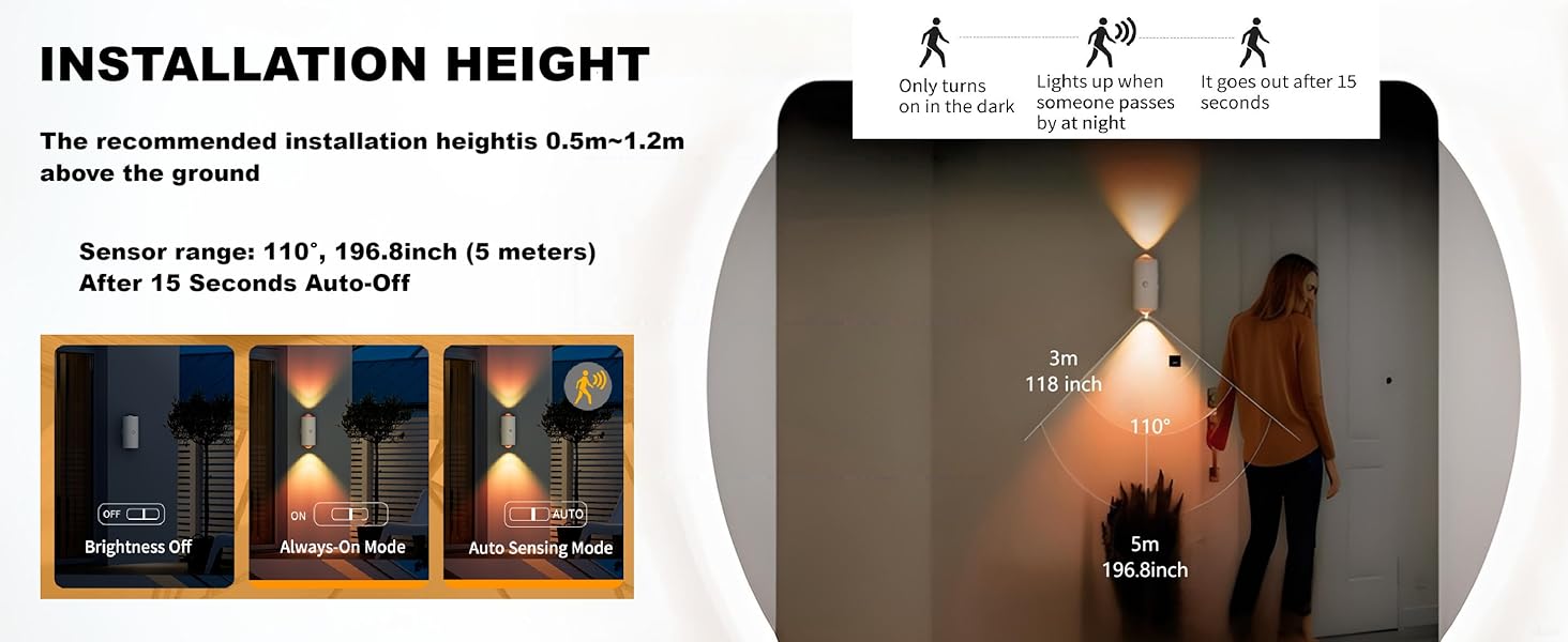 Smart LED Night Light with Motion Sensor, RGB Gradient Dimmable Wall Lamp, USB Rechargeable Indoor Ambient Lighting, Magnetic Step Lamp for Entryway, Bedside, Desk, Operated for Bedroom, Bathroom, Stairs & More,Convenient Plug-Free Charging