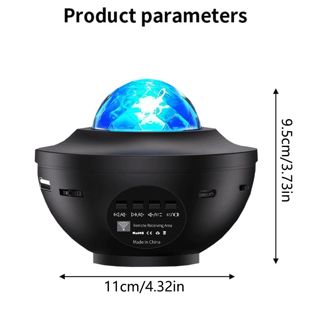 Mini Starry Sky Projector Galaxy Night Light with Bluetooth-compatible Speaker Timer Remote Control Universal Birthday Gift Bedroom Ceiling Home Cinema Game Room Decor