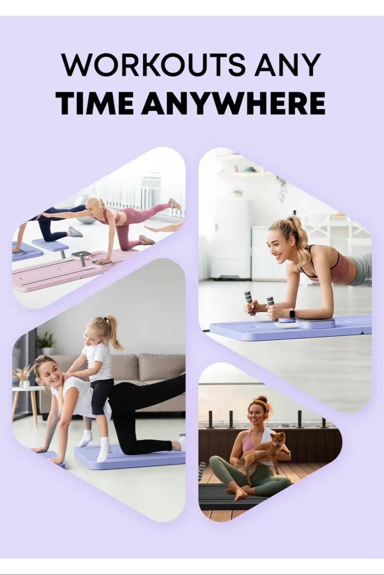 Pilates Board,Multi-functional Ab Exercise Board,FoldableHome Pilates Reformer with Knee Mat ,Timer andResistance Bands,Abs Workout Equipment forAbdominal & Core Strength Training #TikTokShopBlackFriday  #TikTokShopCyberMonday