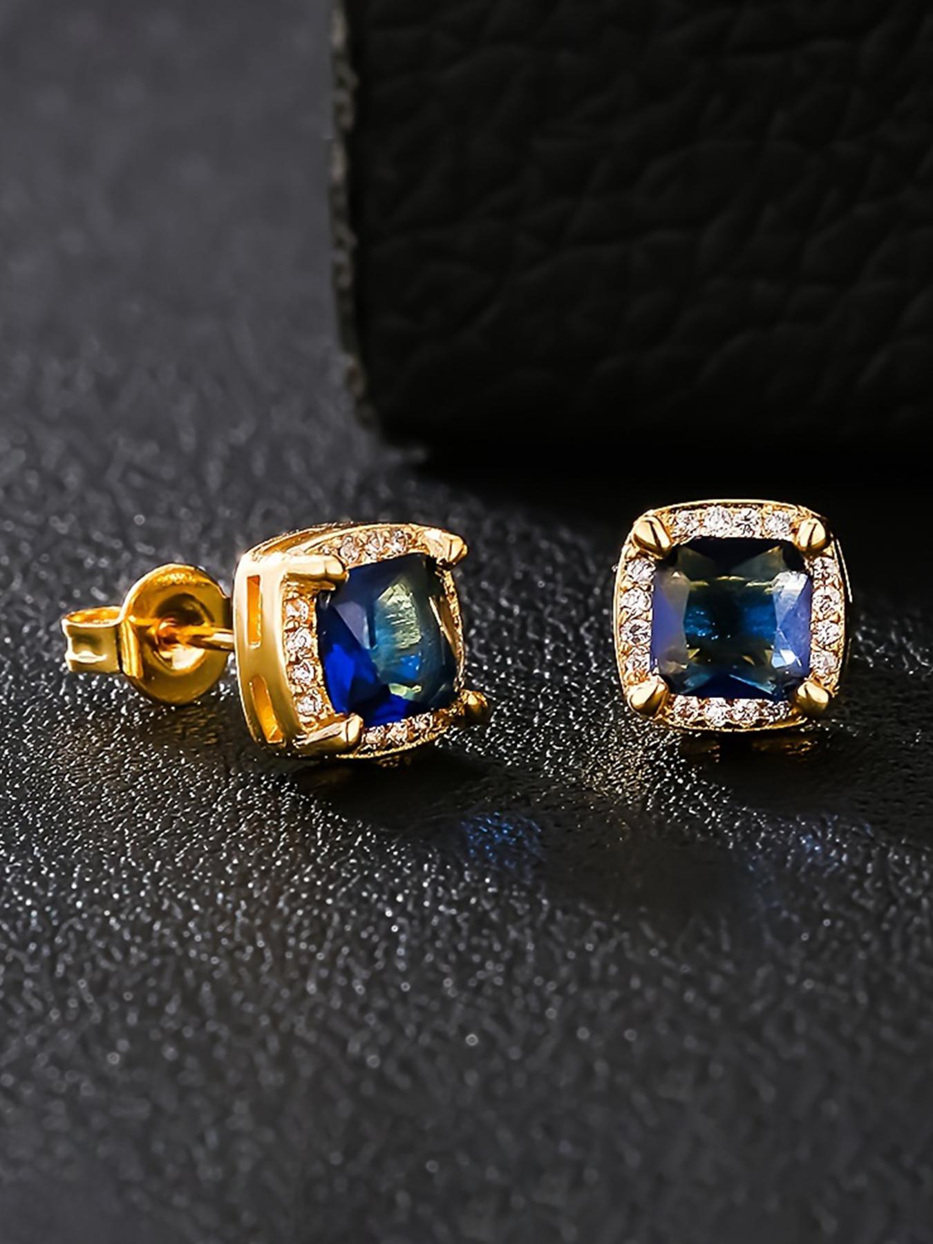 5 pairs of ICED CHICS hip-hop stud sets, four-pronged street dance casual hip-hop style, versatile accessories, cost-effective choice, suitable for both men and women, gifts, parties, dates, Stud Earring Jewelry