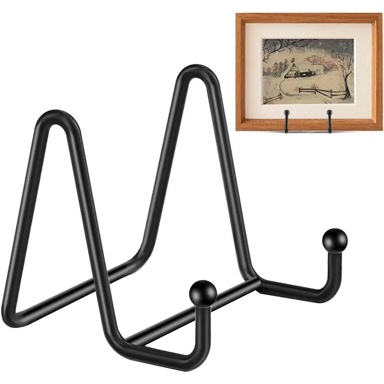 Plate Stands for Display, 3Pack 3Inch Plate Holder Display Stand, Metal Frame holder stand for Book Holder, Picture Stand, Decorative Plate stand, Photo and Platter, Tabletop Art