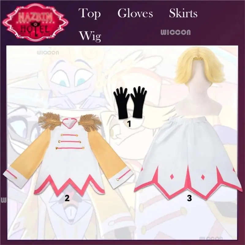Anime Adults Abel Cosplay sexy costumes Robe Skirt Dress Hazbin sexy costumes Hotel Angel Uniform Accessories